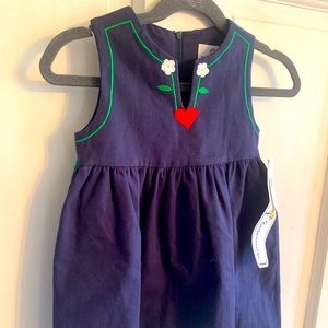 Jumper Dress embroidered flowers 18 months